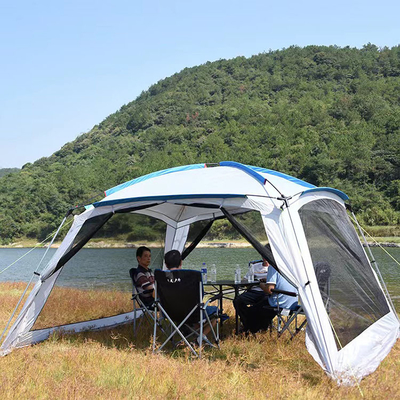Silver Coating 210D Multiple Room Camping Tents W/P 2000mm 6 Man Waterproof Tent