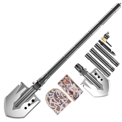 Aluminum Alloy Multipurpose Camping Shovel Straight Handle Type