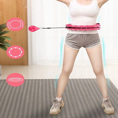 ABS 24 Knots Fitness Smart Hula Hoop , 24 Section Weighted Hula Hoop 1.3kg