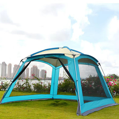 100% Polyester 210D Waterproof Camping Canopy W/P 2000mm 4 6 Person Tent