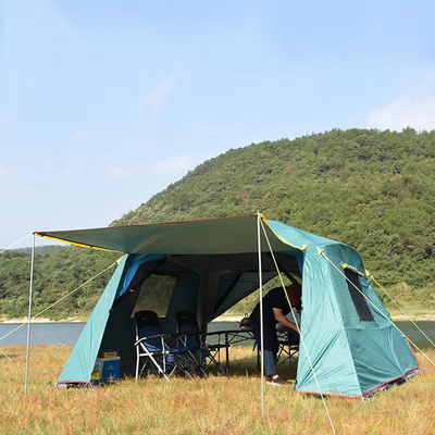 Silver Coating 210D Multiple Room Camping Tents W/P 2000mm 6 Man Waterproof Tent