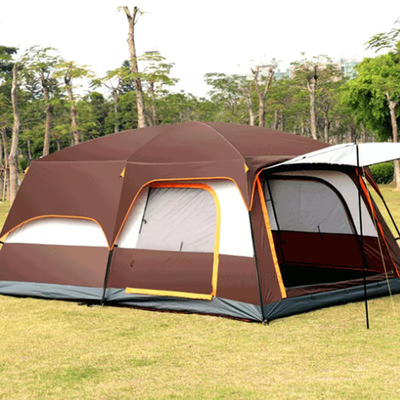Polyester Oxford 210D Pu Coating Waterproof Big Tent Outdoor Layer Family Living 8 Person Camping Tent