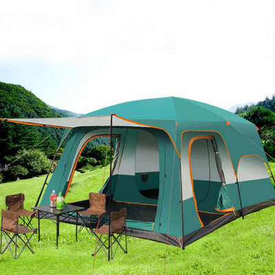 2000mm 10 Person Tent Waterproof Camping Tent 320*220*195cm Four Season Family