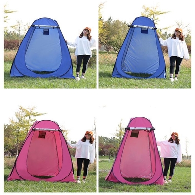 Straight Bracing Type Pop Up Camping Changing Tent Thick Silver Coated Style