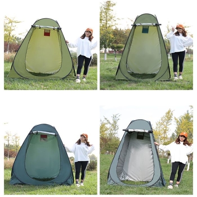 Straight Bracing Type Pop Up Camping Changing Tent Thick Silver Coated Style