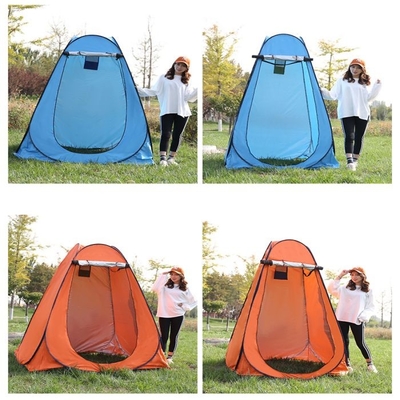Straight Bracing Type Pop Up Camping Changing Tent Thick Silver Coated Style