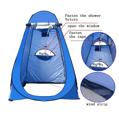 Automatic Opening Pop Up Shower Tent Camping Polyester 190T Thick Silver Coated Style