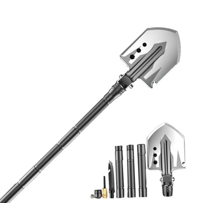 Aluminum Alloy Multipurpose Camping Shovel Straight Handle Type
