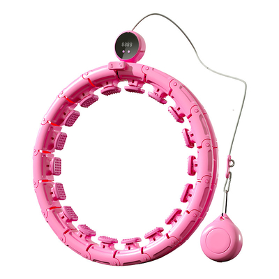 ABS PVC PP Smart Counting Hula Hoop , Adjustable Abdominal Waist Fitness Hoop