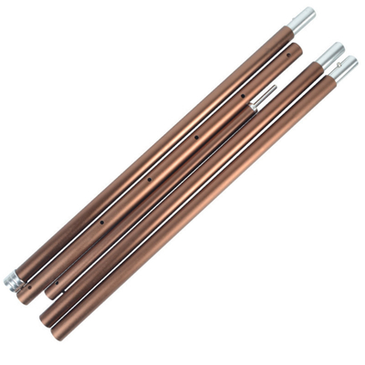 Anodized Surface 19mm Adjustable Tent Poles , 6000 Series Aluminium Alloy Tent Poles