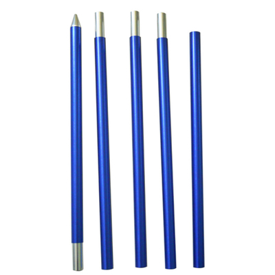 6061/7075 Adjustable Aluminium Tent Poles Anodized Surface Treatment With Rubber