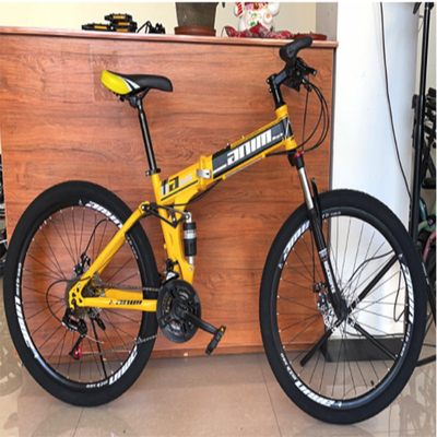 Suspension Fork Carbon Fiber Folding Mountain Bike 1.65m Sport Type