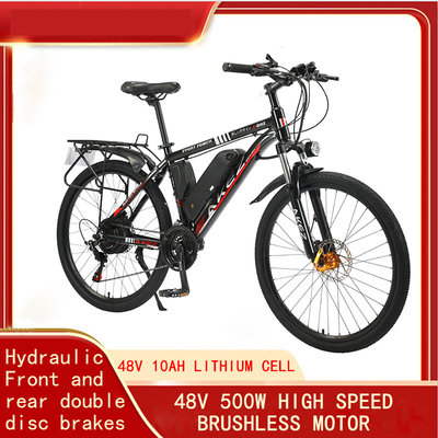 Soft Tail Frame Lithium Battery Electric Bike 60km , 13Ah 48V Lithium Electric Cycle
