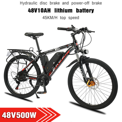 Lithium Battery Pedal Assist Electric Bike 50km/h Aluminum Magnesium Alloy