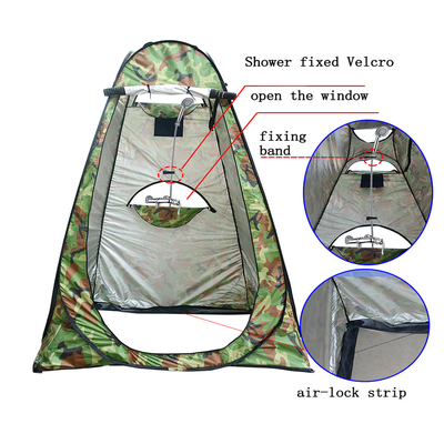 Steel Polyester 190T Camping Pop Up Privacy Tent