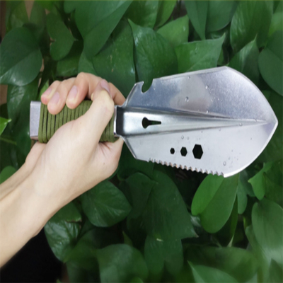 Square Self Defense Garden Digging Shovel Lightweight Manganese Steel
