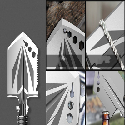 8in Head Multifunctional All In One Military Shovel 3Cr13 Self Defense