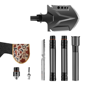 Steel Handle Multifunctional Outdoor Shovel , 8&quot; Multi Use Survival Shovel