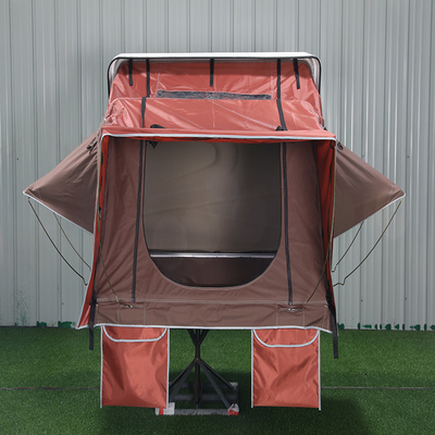 Waterproof Rooftop Camping Tent 2-3 People Abrasion Resistant Canvas PU Layer