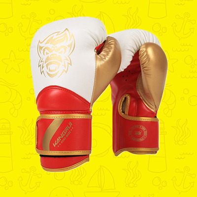 Professional Pu Leather EVA Topten Custom Printed Boxing Gloves Breathable